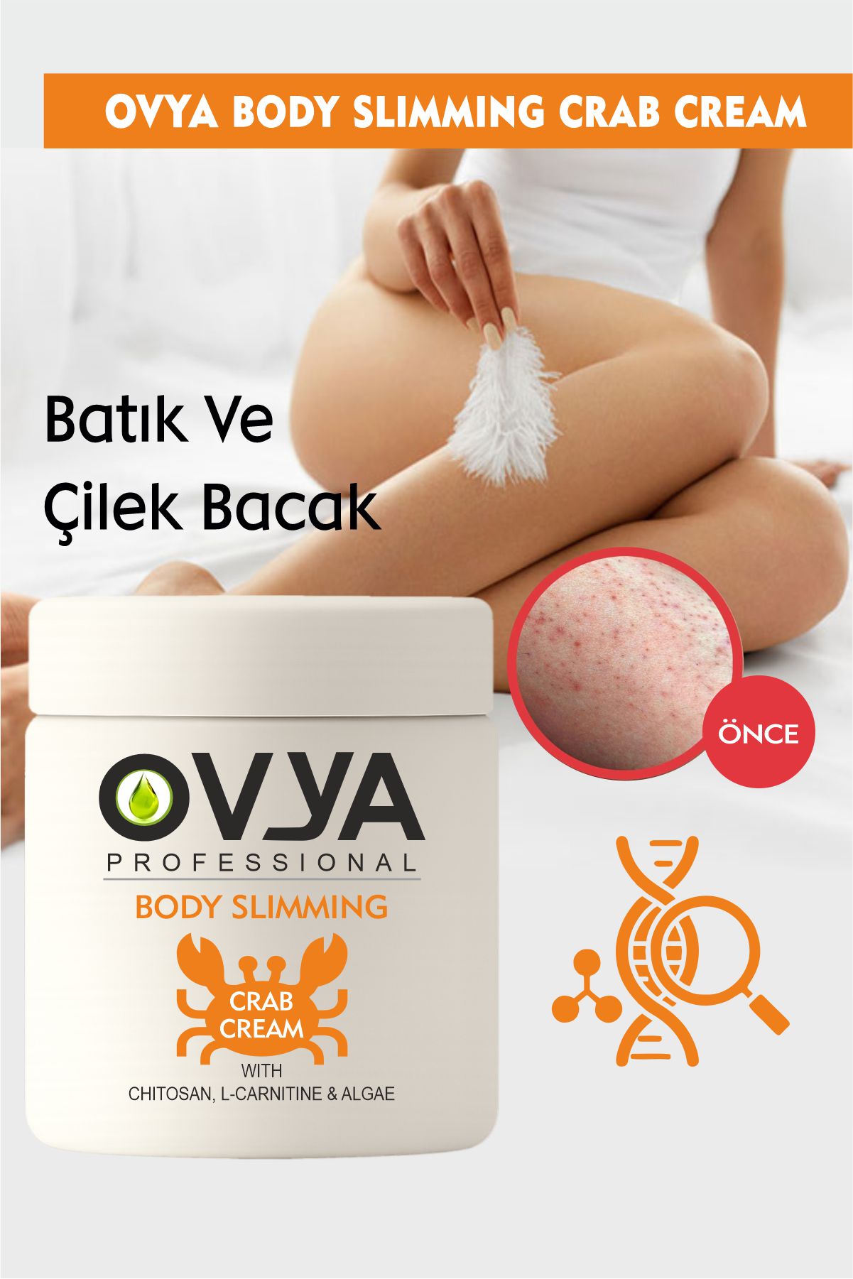 OVYA Selülite Ve Bacak Bakımına Özel Yengeç Kremi 500ml - Görsel 4