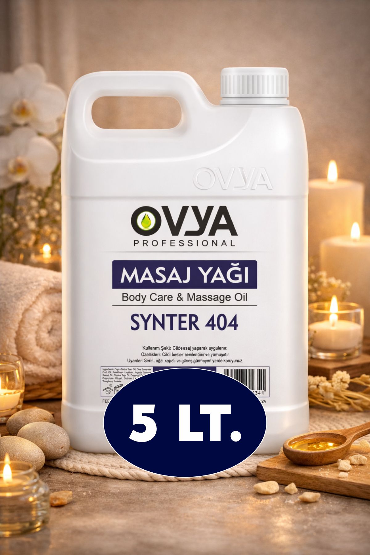 Ovya Profesyonel Kokusuz Naturel Spa Masaj Yağı 5Lt. (Synter404)