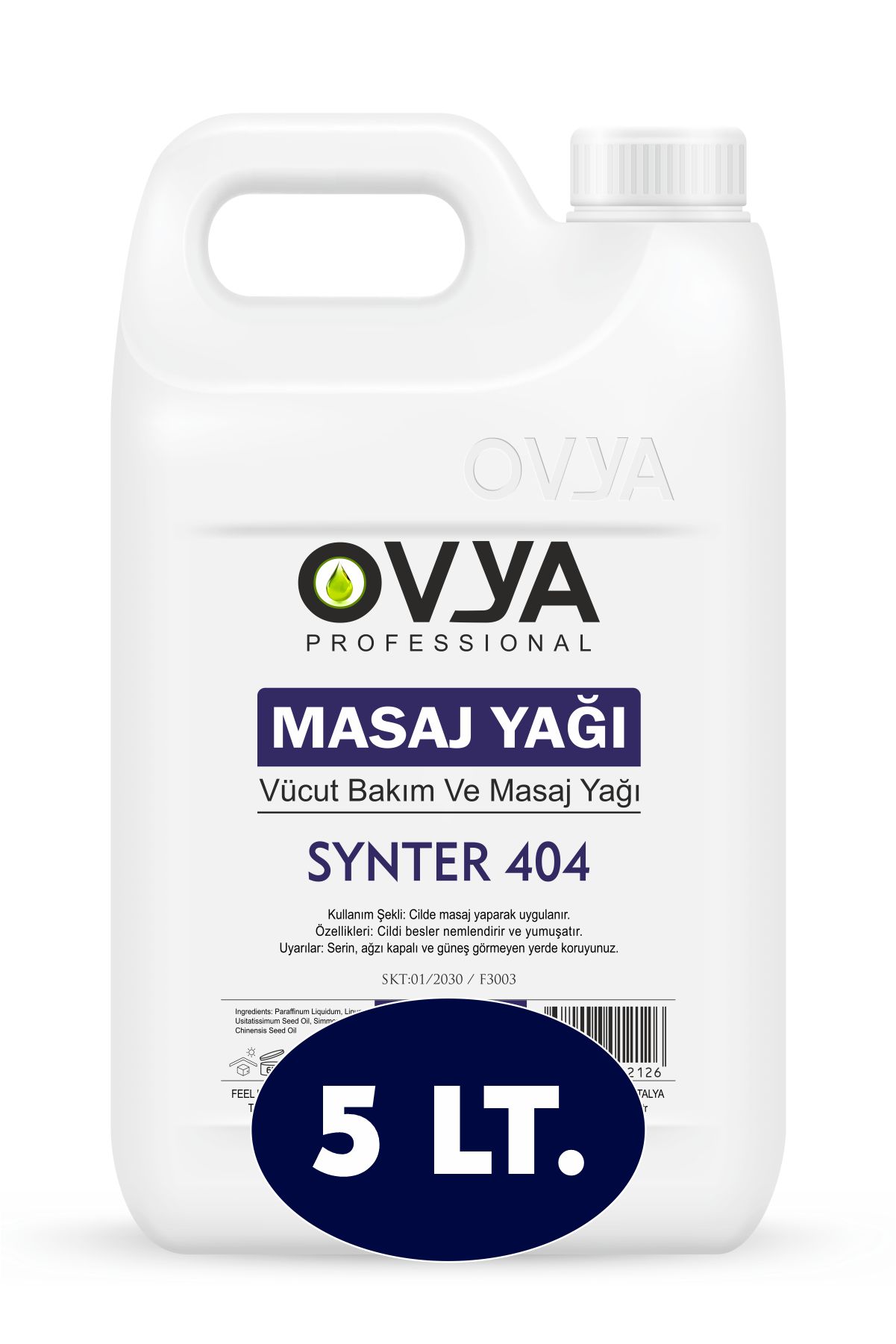 Ovya Profesyonel Kokusuz Naturel Spa Masaj Yağı 5Lt. (Synter404)