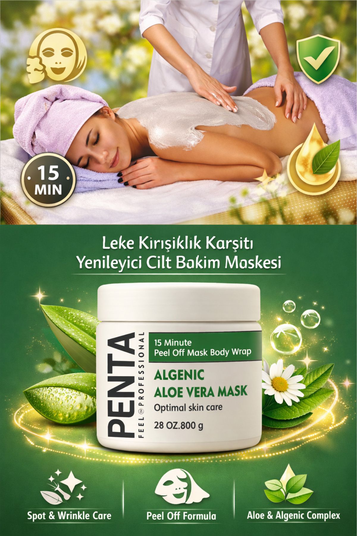 PENTA Algenic Aloe Vera Mask | Leke Karşıtı Algenik Peel Off Maske