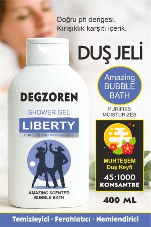 DEGZOREN Liberty Duş Jeli Banyo Köpüğü 3 Kata Kadar Daha Güçlü 400ml