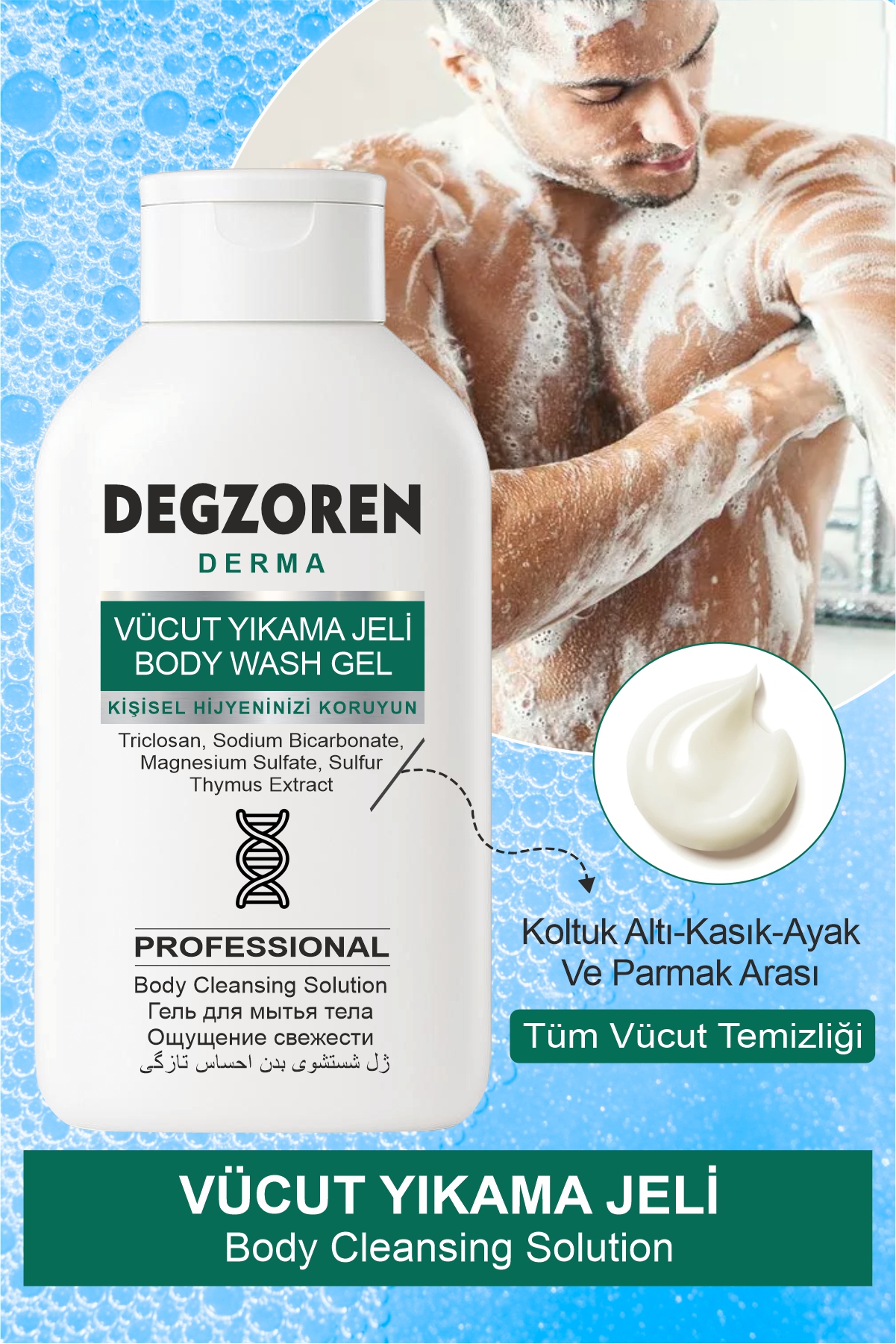 DEGZOREN Vücut Yıkama Jeli 400ml - Görsel 2