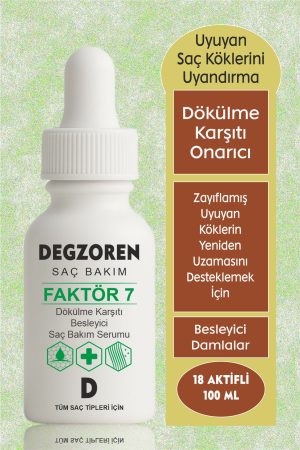 Degzoren Uyuyan Saç Köklerinin Yeniden Uzamasını Destekleyen Dökülme Karşıtı Besleyici Onarıcı Serum 100ml