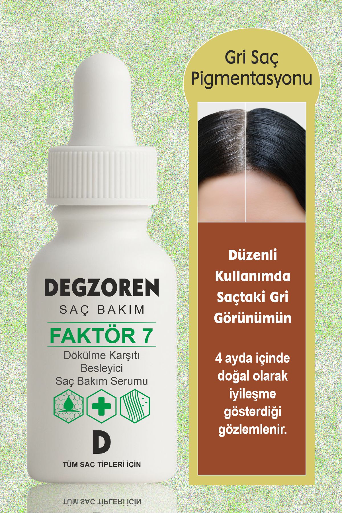 Degzoren Uyuyan Saç Köklerinin Yeniden Uzamasını Destekleyen Dökülme Karşıtı Besleyici Onarıcı Serum 100ml - Görsel 5