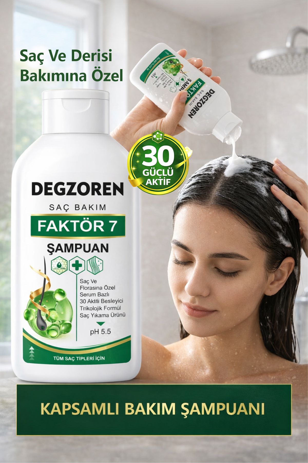 Zayıf ve Cansız Saçlar İçin Besleyici ve Hacim Veren Tuzsuz Şampuan 400 ml