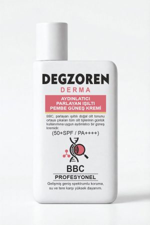 DEGZOREN SPF 50+ PA++++ Aydınlatıcı Parlayan Işıltı Pembe Yüz Güneş Kremi 50ml
